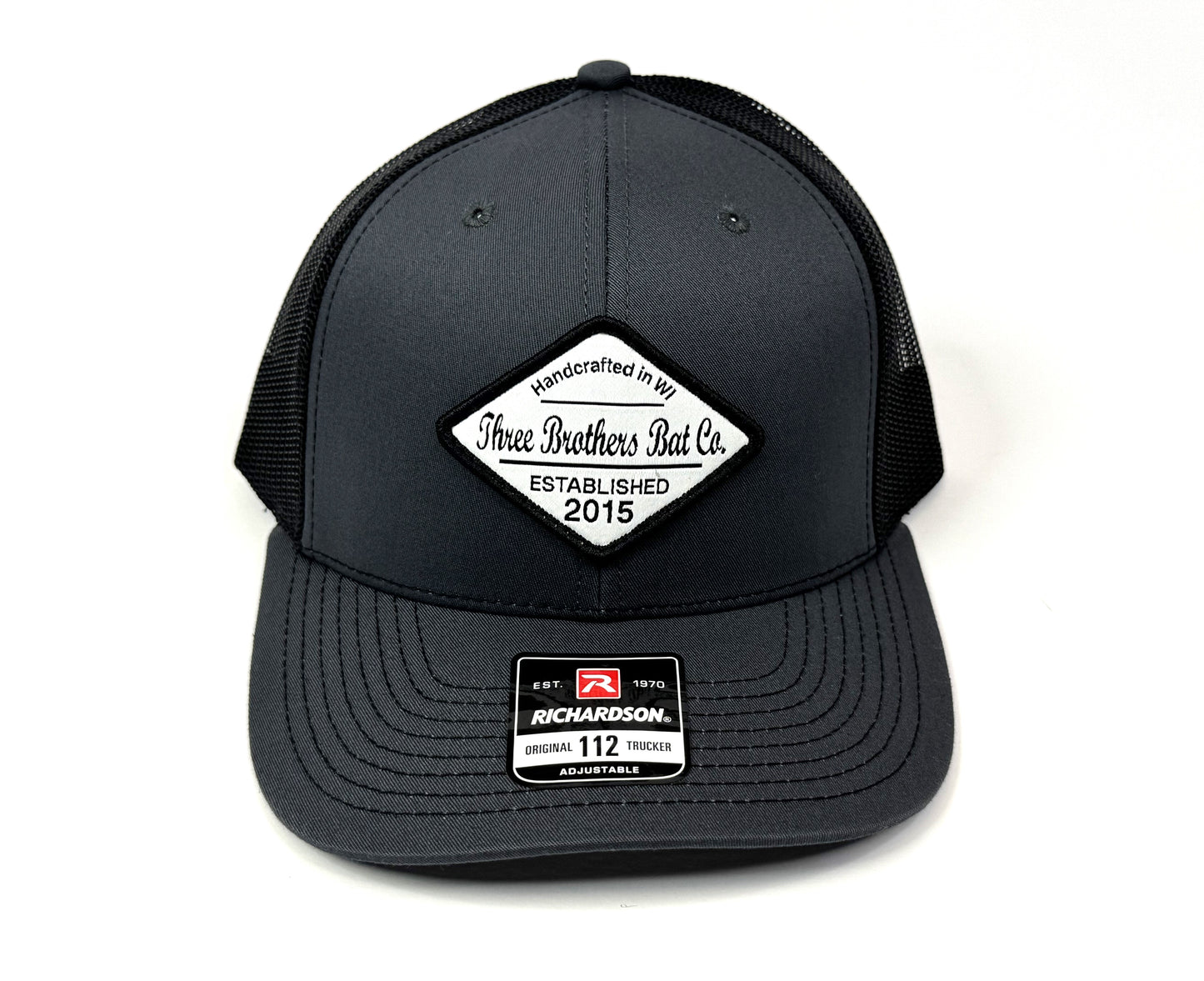 Gray/Black Diamond Patch Trucker Snapback Cap