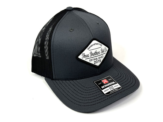 Gray/Black Diamond Patch Trucker Snapback Cap