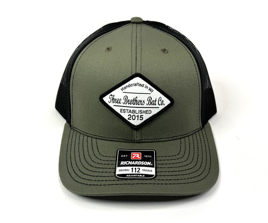 Green/Black Diamond Patch Trucker Snapback Cap