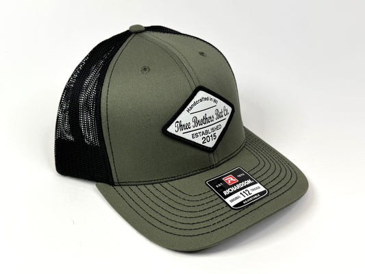 Green/Black Diamond Patch Trucker Snapback Cap